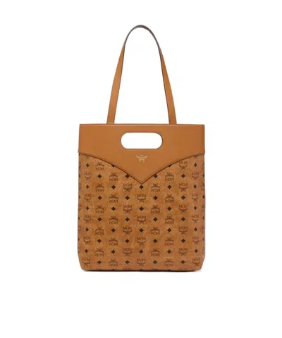 Mcm Visetos Handbag In Brown