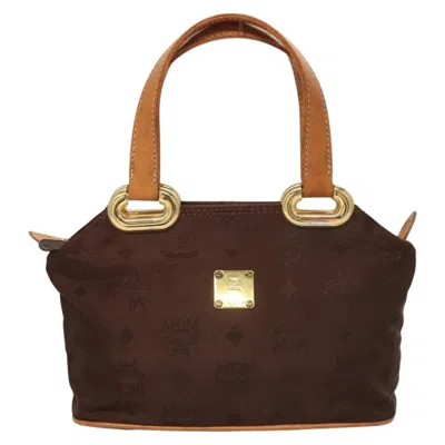 Pre-owned Mcm Visetos Handbag Nylon Nylon Handbag () In Brown