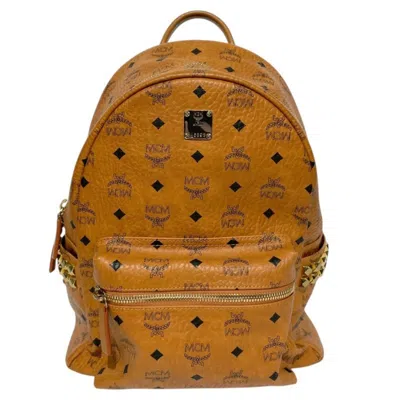 Pre-owned Mcm Visetos Leather Backpack () In Brown