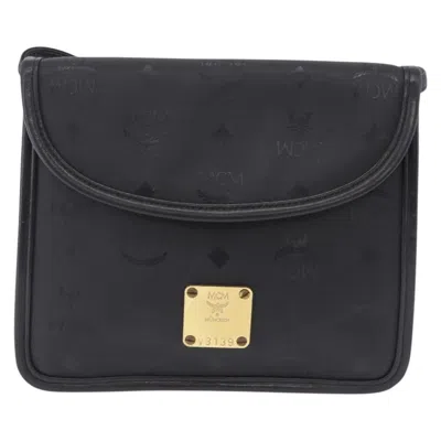 Pre-owned Mcm Visetos Leather Black Leather Clutche & Pouche Bag ()