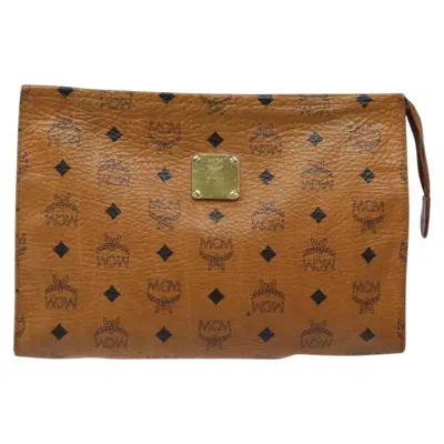 Pre-owned Mcm Visetos Leather Clutch Bag ()