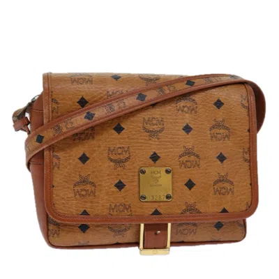Pre-owned Mcm Visetos Leather Shoulder Bag () In Brown
