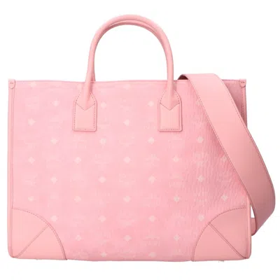 Pre-owned Mcm Visetos Leather Tote Bag () In Pink