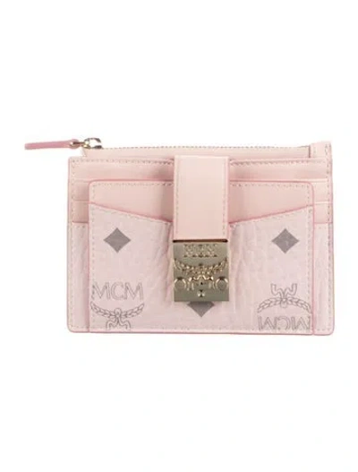 Pre-owned Mcm Visetos Leather Wallet W/ Tags In Pink