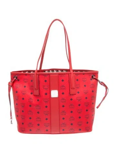 Pre-owned Mcm Visetos Liz Reversible W/ Tags In Red