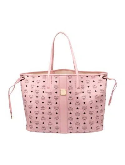 Pre-owned Mcm Visetos Liz Vi Shopper Large W/ Tags In Pink