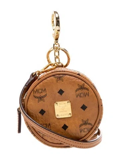 Pre-owned Mcm Visetos Minaudière Mini In Brown