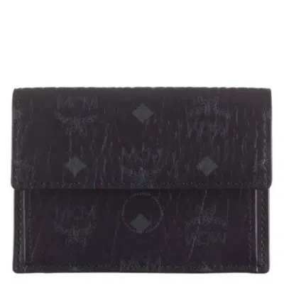 Mcm Visetos Mini Aren Card Holder In Black