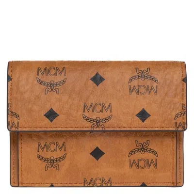 Mcm Visetos Mini Aren Card Holder In Brown
