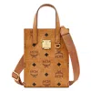 Mcm Visetos Mini Aren Tote Bag In Brown