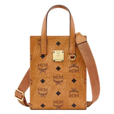 Mcm Visetos Mini Aren Tote Bag In Brown