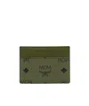 Mcm Visetos Monogram Canvas Cardholder In Brown