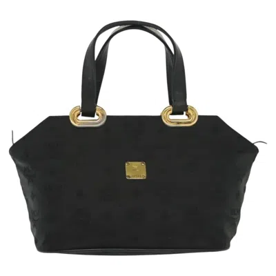 Pre-owned Mcm Visetos Nylon Handbag () In Black