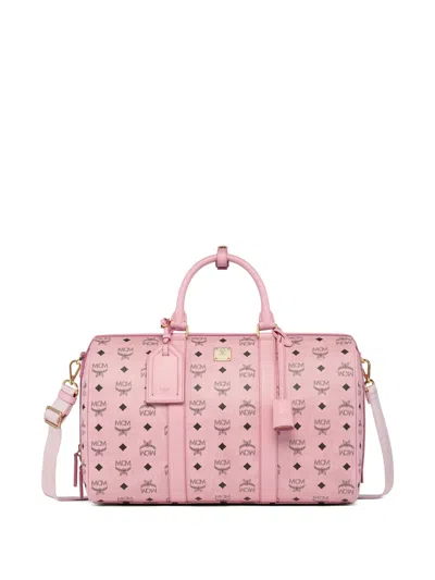 Mcm Visetos Ottomar Maxi Weekender Bag In Pink