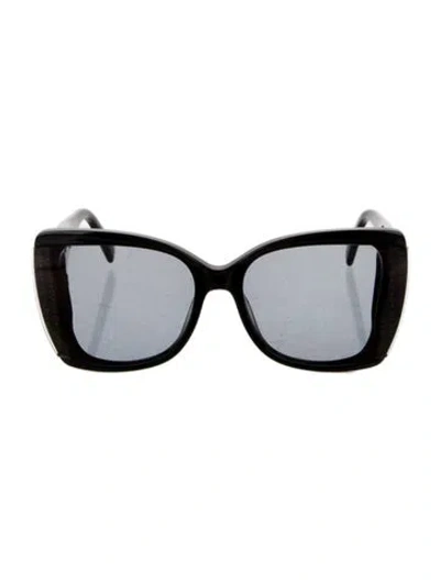 Pre-owned Mcm Visetos Oversize Sunglasses In Black