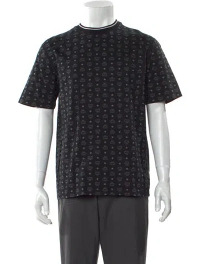 Pre-owned Mcm Visetos Printed T-shirt In Black