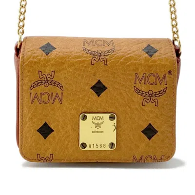 Pre-owned Mcm Visetos Pvc Pochette Shoulder Bag () In Brown