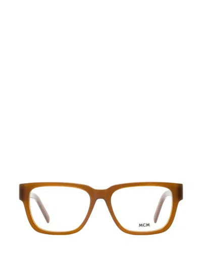 Mcm Visetos Rectangle-frame Glasses In Brown