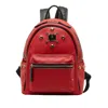 MCM MCM VISETOS RED CANVAS BACKPACK BAG (PRE-OWNED)