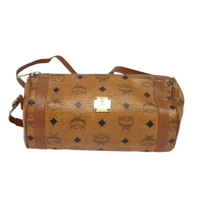 Pre-owned Mcm Visetos Rubber Shoulder Bag () In Brown
