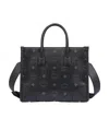 Mcm Visetos Shoulder Bag In Black