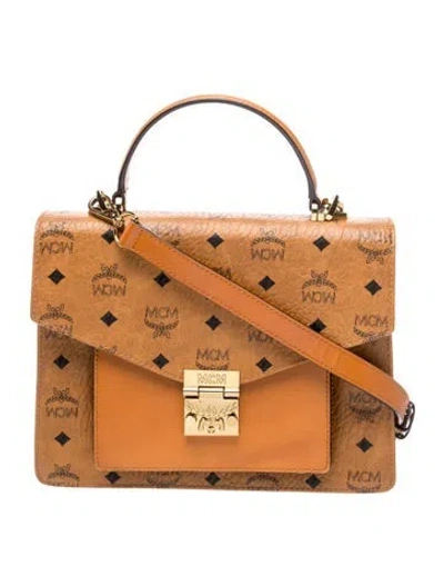 Pre-owned Mcm Visetos Shoulder Bag In Brown
