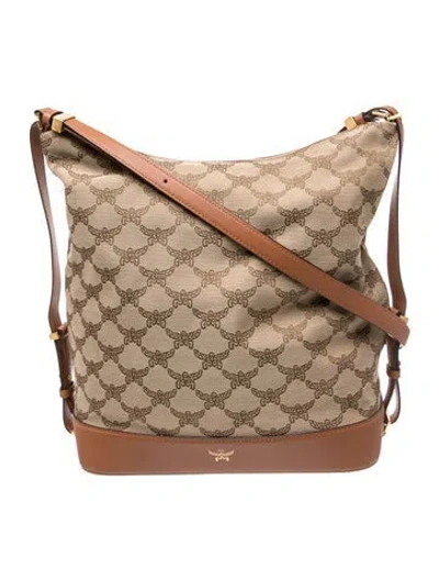 Pre-owned Mcm Visetos Shoulder Bag In Brown