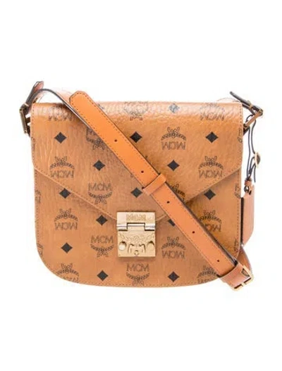 Pre-owned Mcm Visetos Shoulder Bag Medium In Brown