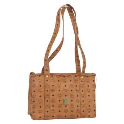 Pre-owned Mcm Visetos Shoulder Bag Pvc Brown Canvas Shoulder Bag Bag ()