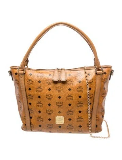 Pre-owned Mcm Visetos Shoulder Bag Vintage In Brown