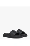 Mcm Visetos Slide Sandals In Black