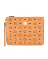 Mcm Visetos Small Clutch Bag In Orange