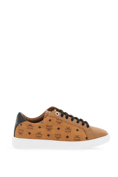 Mcm Terrain Sneaker With Visetos Monogram For Women In Brown