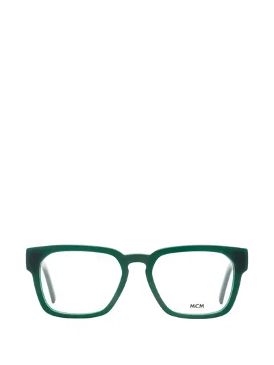 Mcm Visetos Square-frame Glasses In Orange