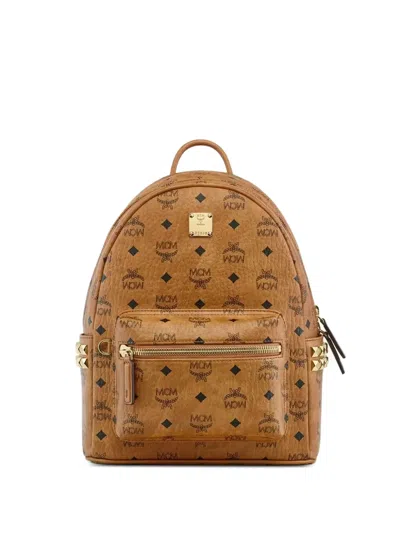 Mcm Visetos Stark Backpack In Brown