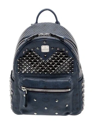 Pre-owned Mcm Visetos Stark In Blue