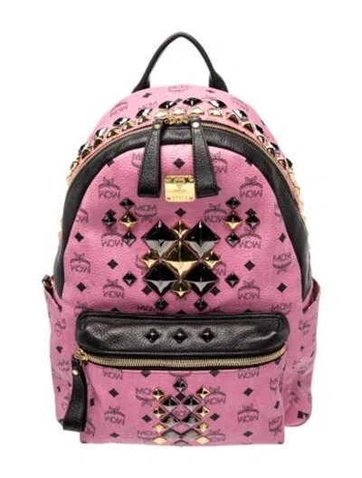 Pre-owned Mcm Visetos Stark In Pink