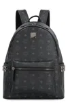 Mcm Visetos Stark Side Studs Backpack In Black