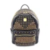 Mcm Visetos Studded Backpack Black In Black