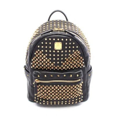 Mcm Visetos Studded Backpack Black