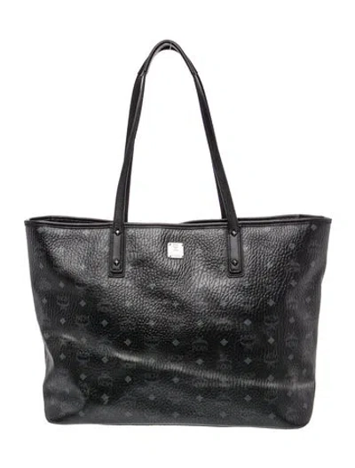 Pre-owned Mcm Visetos Tote In Black