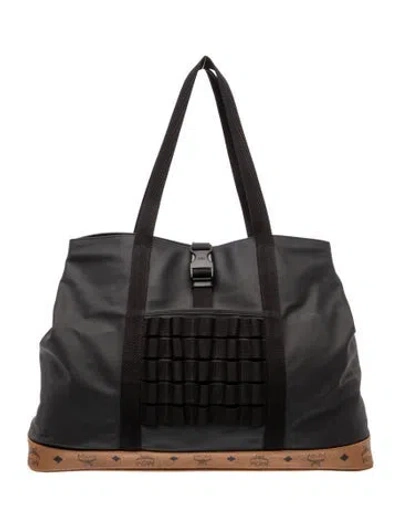 Pre-owned Mcm Visetos Tote In Black