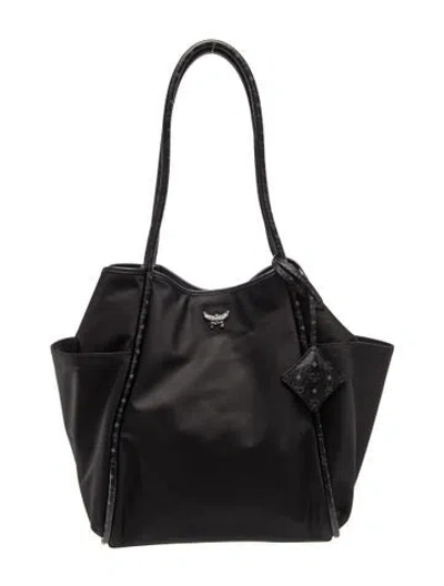 Pre-owned Mcm Visetos Tote In Black