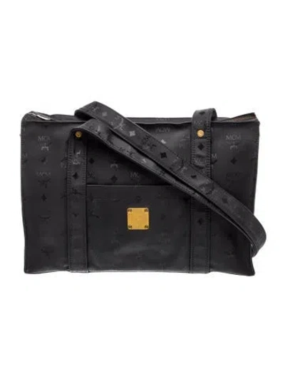 Pre-owned Mcm Visetos Tote In Black