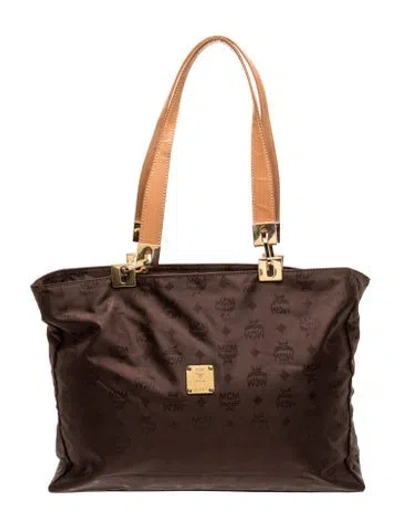 Pre-owned Mcm Visetos Tote Vintage In Brown