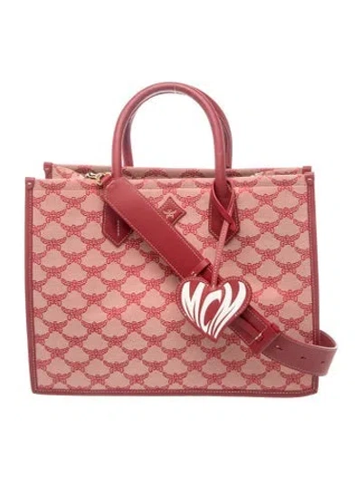 Pre-owned Mcm Visetos Tote W/ Tags In Pink