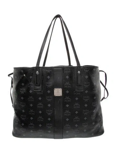 Pre-owned Mcm Visetos Tote In White