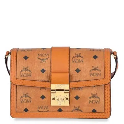Mcm Visetos Tracy Shoulder Bag - Cognac In Brown