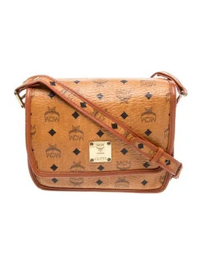 Pre-owned Mcm Visetos Visetos Crossbody Bag In Brown