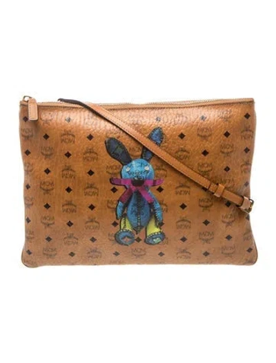 Pre-owned Mcm Visetos Visetos Crossbody Bag In Brown